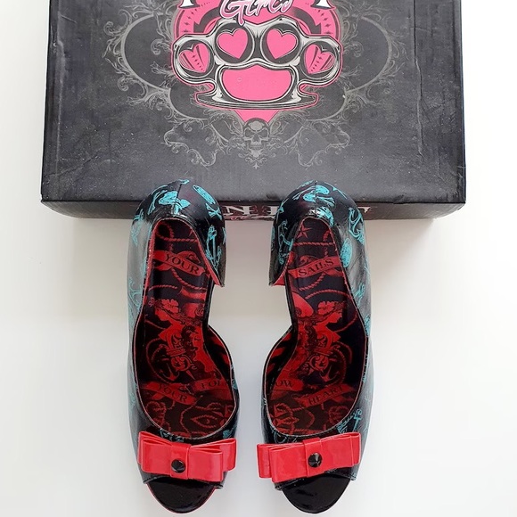 NEW - Iron Fist Don't Hold Your Breath Peep Toe Platform Pump Heels - Picture 5 of 7